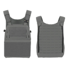Wolf Grey tactical vest with front and back views on a white background