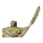 Multicam camouflage tactical plate carrier on a white background
