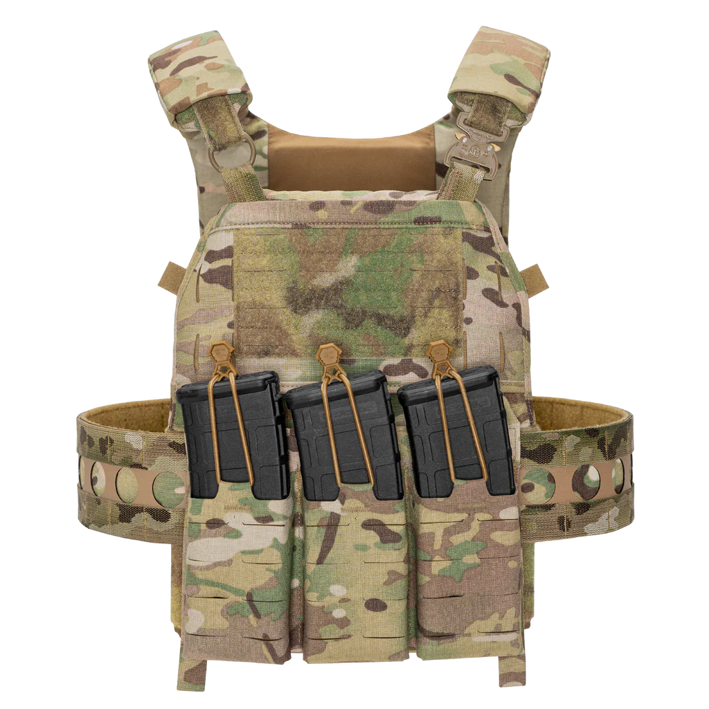 Ferro Concepts ADAPT 3AC Cummerbund installed on plate carrier showing low profile load bearing configuration
