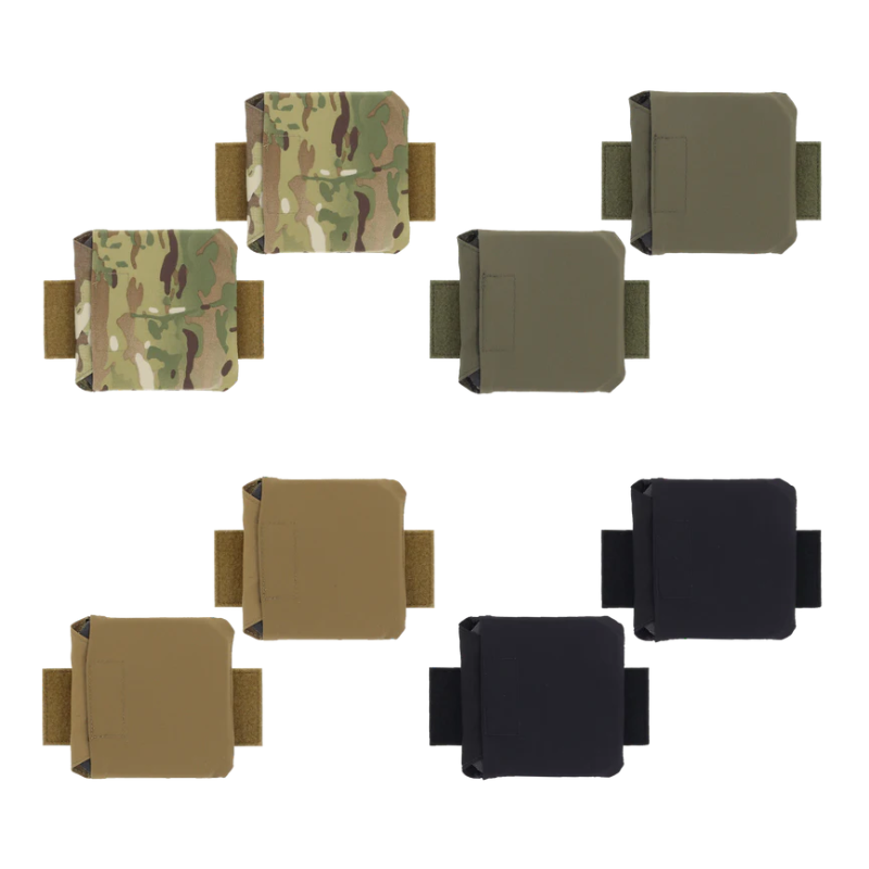 Ferro Concepts 3AC Side Plate Pockets 6x6 shown in Multicam, Coyote Brown, Ranger Green, and Black colorways