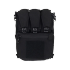 Ferro Concepts Back Panel Banger Black modular plate carrier back panel with three expandable gear pockets and lower utility pouch