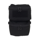 Ferro Concepts Back Panel Double Pouch Black modular plate carrier back panel with stacked general purpose storage compartments