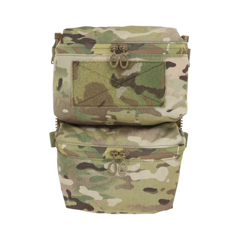 Ferro Concepts Back Panel Double Pouch in Multicam featuring dual general purpose storage compartments and FCPC V5 compatible rear panel design