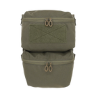 Ferro Concepts Back Panel Double Pouch Ranger Green featuring dual zippered storage compartments and low profile carrier integration