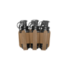 Front view of Ferro Concepts Bang Insert Triple loaded with flashbangs and 40mm rounds, modular tactical pouch insert with elastic retention and laser cut laminate construction designed for GP pouch organization, breaching kits, and professional duty loadouts made in the USA