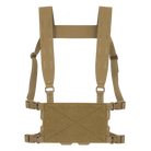Coyote Brown Ferro Concepts Chesty Rig Mini Harness with adjustable H-harness and modular platform for chest rig loadout customization.
