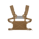 Coyote Brown Ferro Concepts Chesty Rig Mini V2 with streamlined design, adjustable harness, and compatibility with ADAPT front flaps.