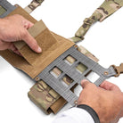 Close-up of the Ferro Concepts Chesty Rig Wide V2 rigid MOLLE side panel showing reinforced construction and expanded mounting space.