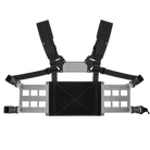 Ferro Concepts Chesty Rig Wide V2 chest rig platform in Black featuring rigid MOLLE side panels, adjustable H-harness, and ADAPT front flap compatibility.