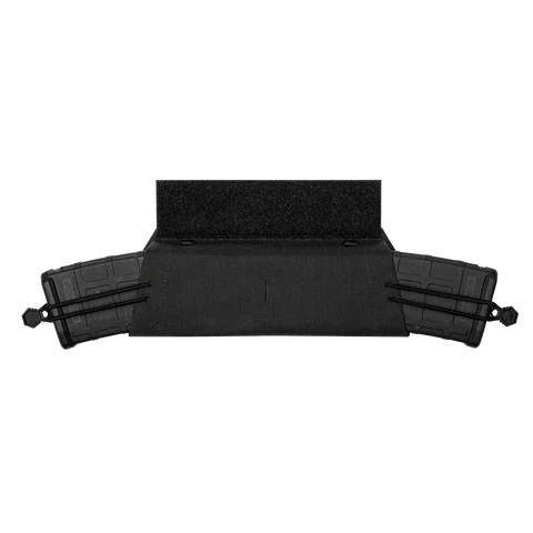 Ferro Concepts Dangler AR Black horizontal magazine pouch for chest rigs and plate carriers featuring hydrophobic X-Pac fabric
