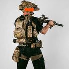 Ferro Concepts Dangler AR mounted beneath plate carrier on tactical loadout showing streamlined magazine and equipment storag
