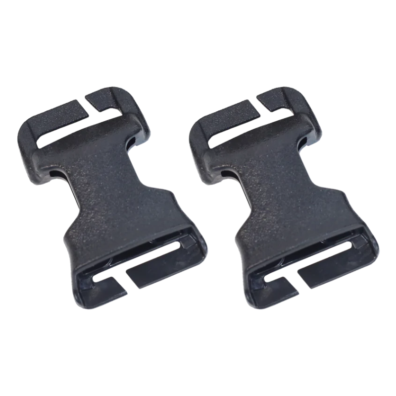 Ferro Concepts ITW QASM Chest Rig Attachment Kit Black featuring two ITW 1 inch QASM buckles for attaching chest rigs to MOLLE compatible plate carriers