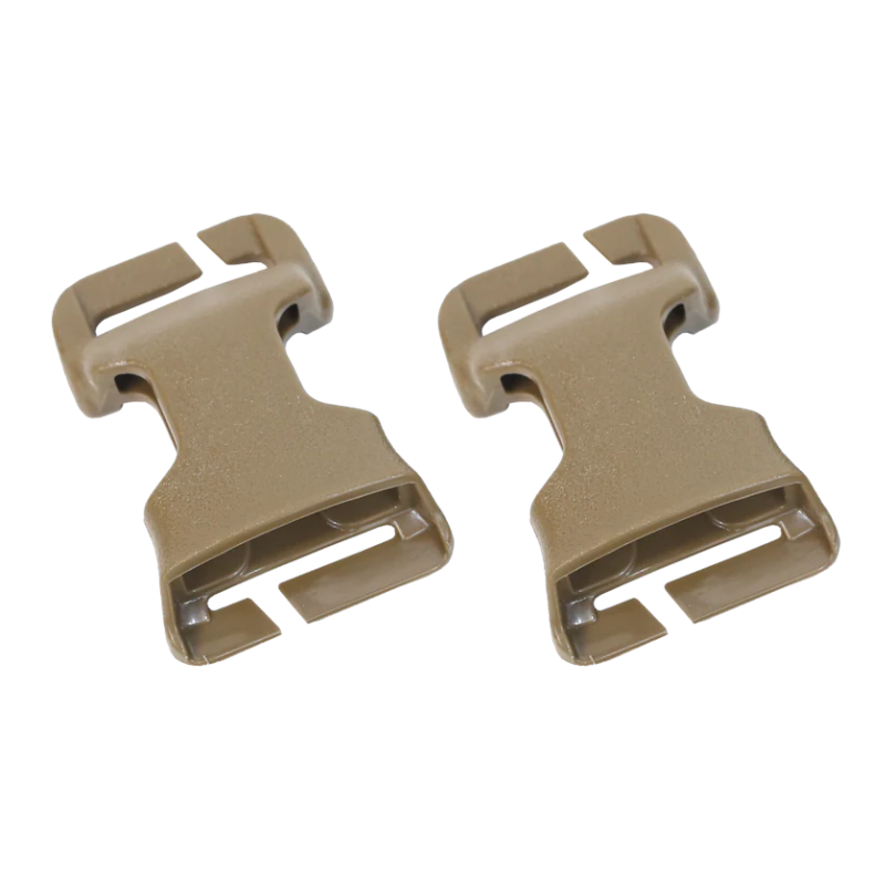 Ferro Concepts ITW QASM Chest Rig Attachment Kit Coyote Brown with dual ITW QASM buckles designed for rapid chest rig attachment and modular loadout configuration