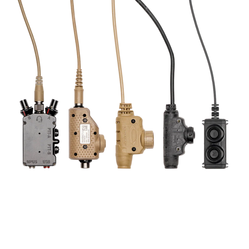 Ferro Concepts PTT Wing Kit showing compatibility with multiple Push-To-Talk devices allowing users to customize and optimize communications placement on plate carriers and chest rigs