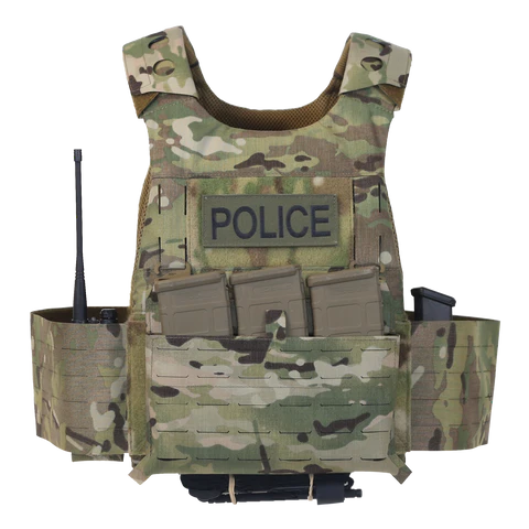 Ferro Concepts Turnover Double 556 integrated into plate carrier kangaroo pouch providing streamlined rifle magazine storage and rapid access