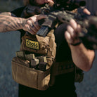 Operator using Ferro Concepts Turnover Double 762 elastic magazine insert as part of a tactical loadout designed for fast reloads and minimal bulk