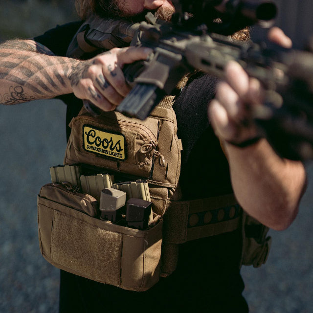 Operator using Ferro Concepts Turnover Double 762 elastic magazine insert as part of a tactical loadout designed for fast reloads and minimal bulk