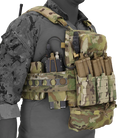 Operator wearing plate carrier equipped with Ferro Concepts Wingman V2 under cummerbund pouch system carrying essential gear without adding external bulk