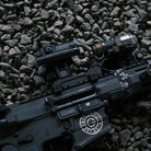 GBRS Group HYDRA V2 2.91 inch elevated optic mount in Black installed on tactical rifle with red dot sight, tall night vision compatible mount designed for heads up shooting posture, improved target acquisition, and professional duty rifle setups made in the USA