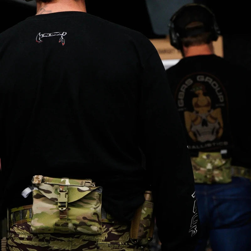 GBRS Group IFAS IFAK pouch attached to duty belt demonstrating compact trauma kit carry option