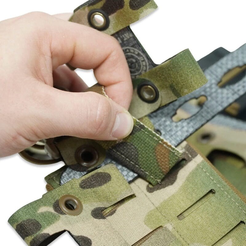 GBRS Modular Chest Rig Threading Strap Through MOLLE Webbing Close Up