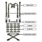 GBRS Group Modular Chest Rig Ranger Green showing fully modular chest rig design with I joints and W joints for customization