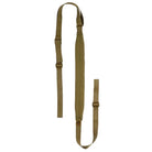 GBRS Group SBS Sling in Coyote Brown shown in a clean product image, featuring the minimalist two-point adjustable sling system with 40 inch lead, 20 inch tail, 16 inch Tweave comfort pad, and streamlined construction ideal for modern rifle setups.