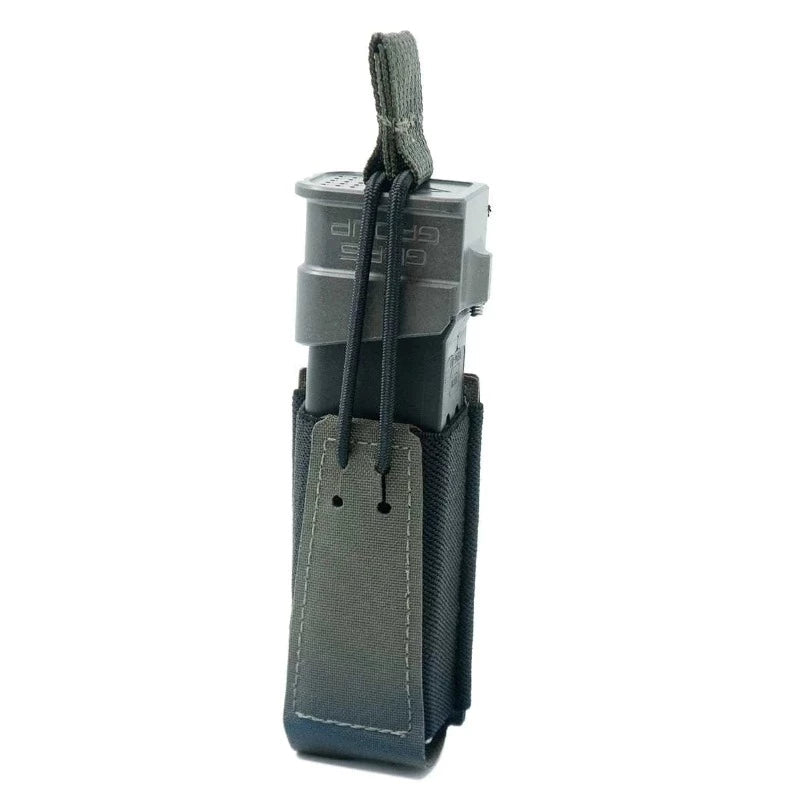 GBRS Group Single Pistol Mag Pouch Ranger Green low bulk pistol mag carrier with elastic retention