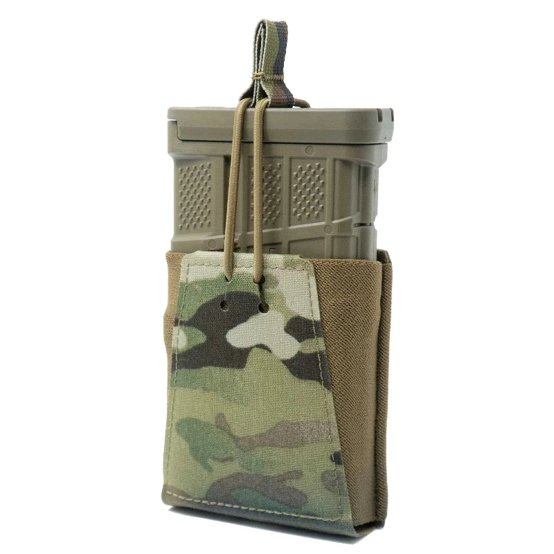 GBRS Group Single Rifle Mag Pouch in Multicam (5.56) | Lightweight MOLLE rifle mag pouch with laser-cut Squadron laminate and 4" elastic for snag-free fast reloads