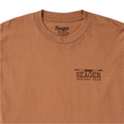 Brown long sleeve t-shirt with Seager logo on a white background