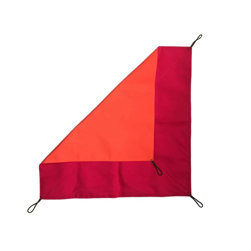 dual color VS17 signal panel by Velocity Systems displayed flat with orange and cerise sides for field signaling