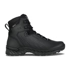 LOWA ZICON GTX MID tactical boot in Black product shot | Lightweight waterproof GORE-TEX tactical boot with RAYFLECT heat reflective leather upper DynaPU cushioning and COVERT slip resistant outsole- best ESD compliant duty boot for law enforcement military and patrol operations