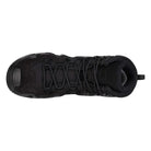 Top-down view of the LOWA Zephyr MK2 GTX Mid in Black highlighting the lace system, padded tongue, and GORE-TEX boot construction.