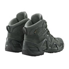 Rear view of a pair of LOWA Zephyr MK2 GTX Mid boots in Wolf highlighting the heel support and pull loops.
