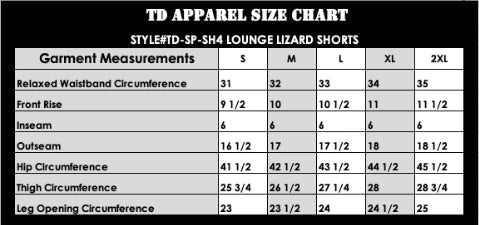 TD Lounge Lizard Shorts Shorts TD Apparel 