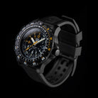 Three-quarter view of the Luminox RECON Point Man 8820 Series Heritage watch, showing the CARBONOX case structure, uni directional navigation bezel, sapphire crystal, constant-glow illumination tubes, and rugged lightweight design built for outdoor missions and tactical navigation.