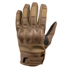 Magpul Breach Glove 2.0 Coyote tactical gloves front view showing flexible D3O knuckle armor and flame resistant construction