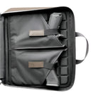 Magpul DAKA Double Pistol Case Flat Dark Earth interior right side with two handgun retention sleeves for organized range transport