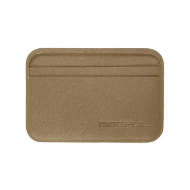 Magpul DAKA Everyday Wallet Flat Dark Earth front view showing minimalist tactical wallet with added capacity