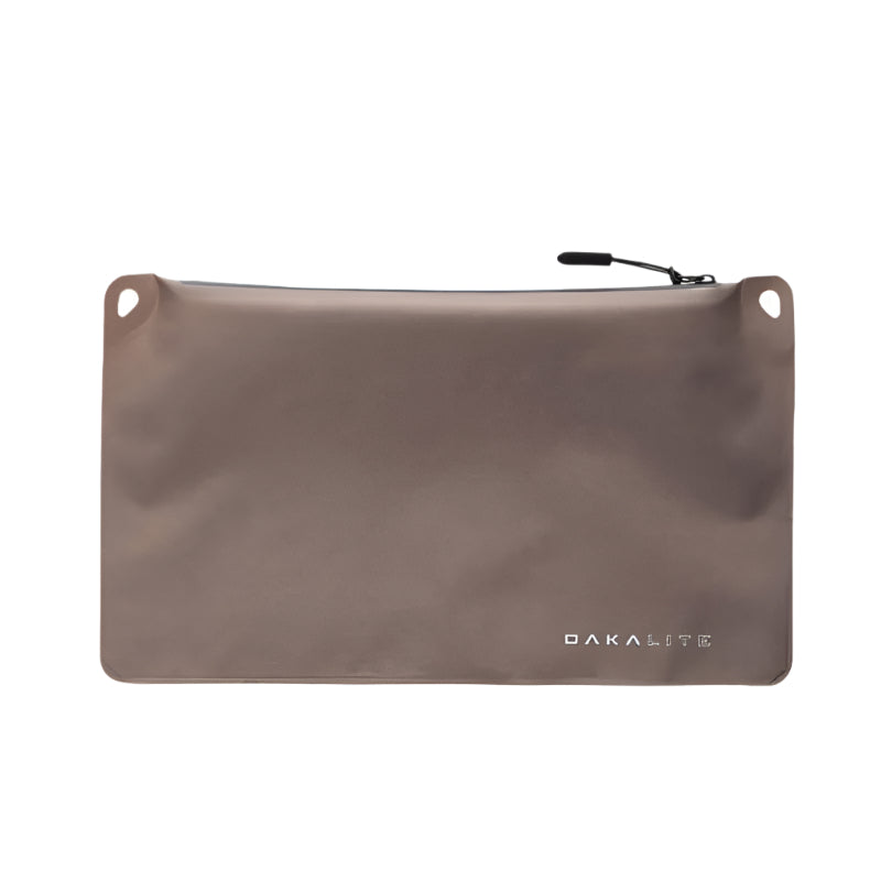 Magpul DAKA Lite Pouch Medium Flat Dark Earth front view showing flexible packable 70D TPU coated nylon construction