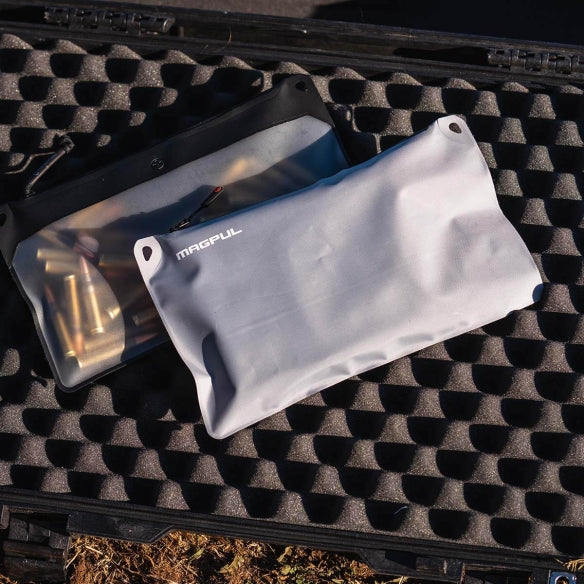 Magpul DAKA Lite Pouch Medium Grey used for organizing tools electronics and essentials inside backpack or vehicle kit