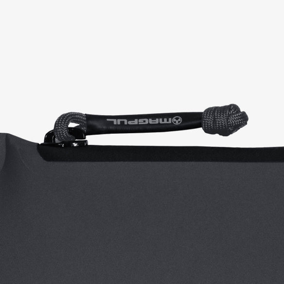 Magpul DAKA Pouch Small Grey featuring YKK AquaGuard zipper and 550 paracord heat shrink pull for water resistant protection
