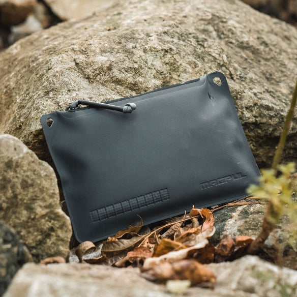 Magpul DAKA Pouch Small Grey waterproof pouch organizing cables electronics and travel essentials during everyday carry use