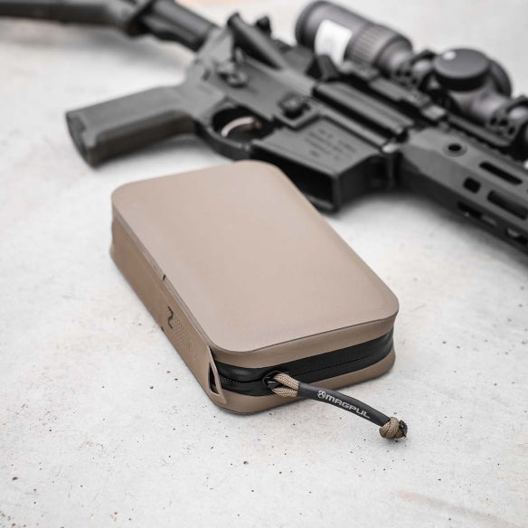 Magpul DAKA Utility Organizer Flat Dark Earth used for organizing range tools and accessories inside tactical gear bag