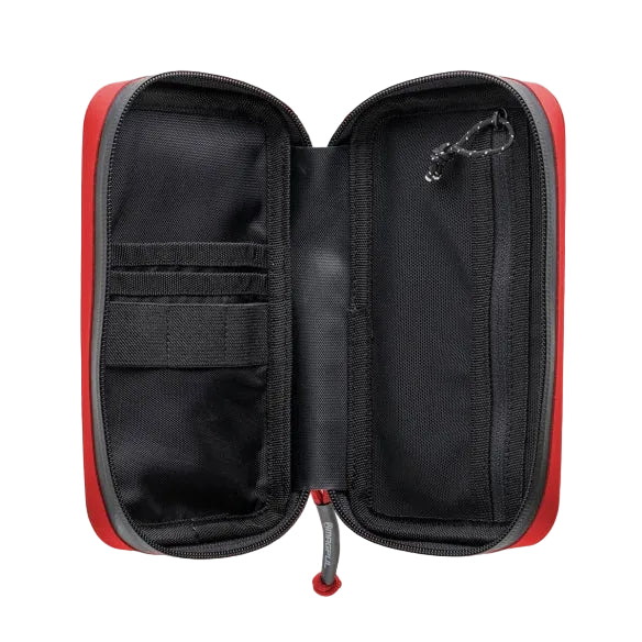 Magpul DAKA Utility Organizer Red opened showing organized mesh and elastic storage compartments