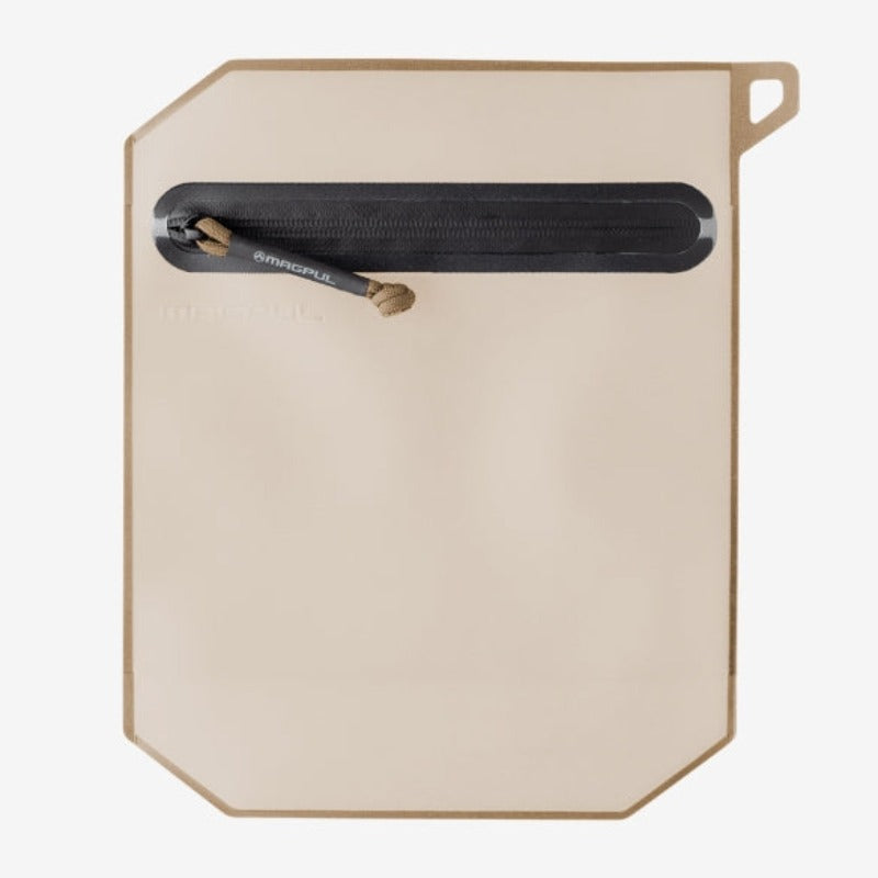 Magpul DAKA Volume Pouch Flat Dark Earth front view showing translucent window and expandable 3 liter storage