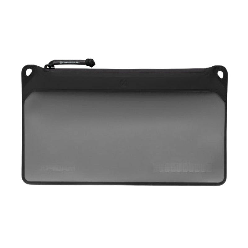 Magpul DAKA Window Pouch Medium Black front view showing translucent clear window and waterproof welded construction