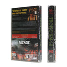 TAC/DIS Tropic XM-12 VHS case shown from the back and spine, sealed in plastic wrap on a white background.
