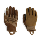 Flame-resistant tactical gloves with goat leather palm and touchscreen compatibility, built for durability and dexterity. Shown in Coyote. Also aa=vailable in black. 