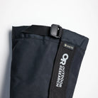 Close-up of Outdoor Research Crocodile Gaiters showcasing abrasion-resistant construction and adjustable camlock system.